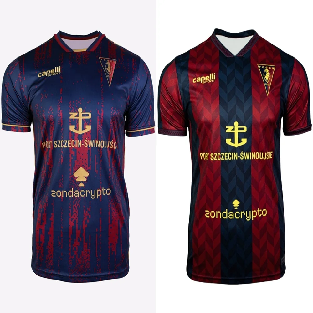 

25/26 Pogon Szczecin Home Jerseys Men's Breathable T-Shirts Pogon Szczecin Away Jerseys Football Training Sports T-Shirts Top