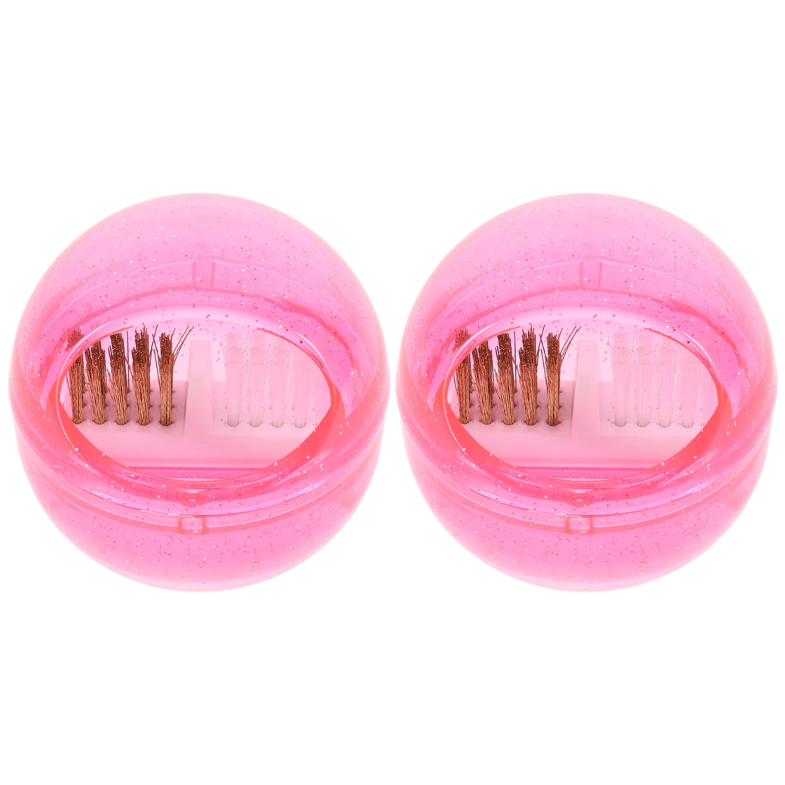 

2pcs Nail Drill Bit Cleaning Brush in Rosy Color Detachable Easy Maintenance for Salon Use Nail Tools Plastic