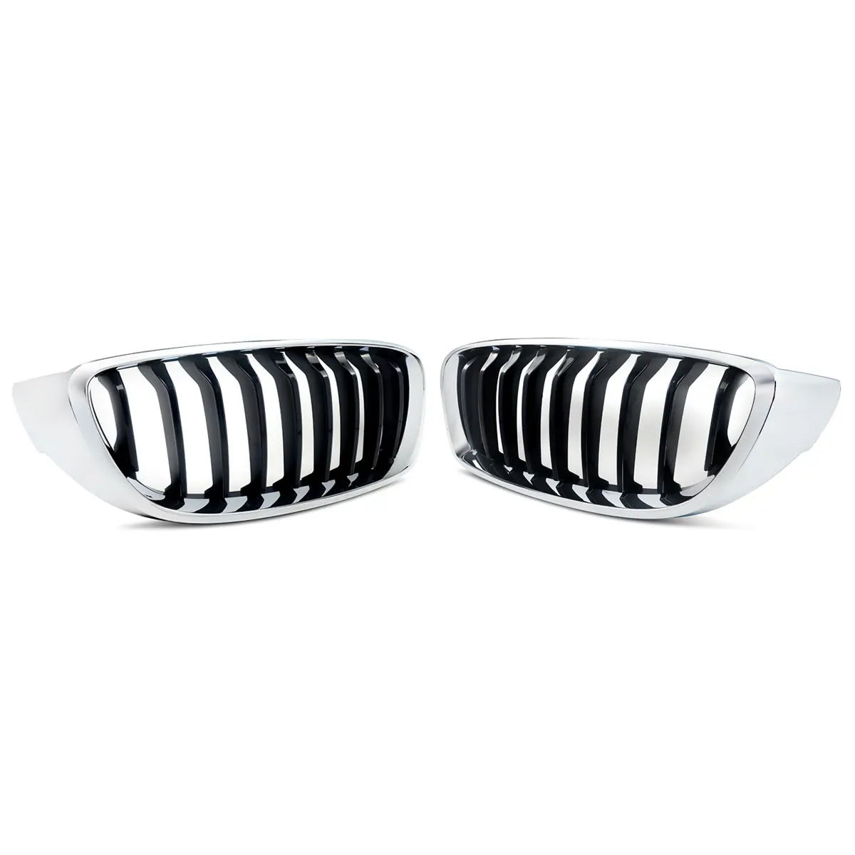 Calandre Noire Brillante Double Barre Pour BMW Série 4 F32 F33 F36 & M3/M4 F80 F82 2014-2019 - Look M Sport