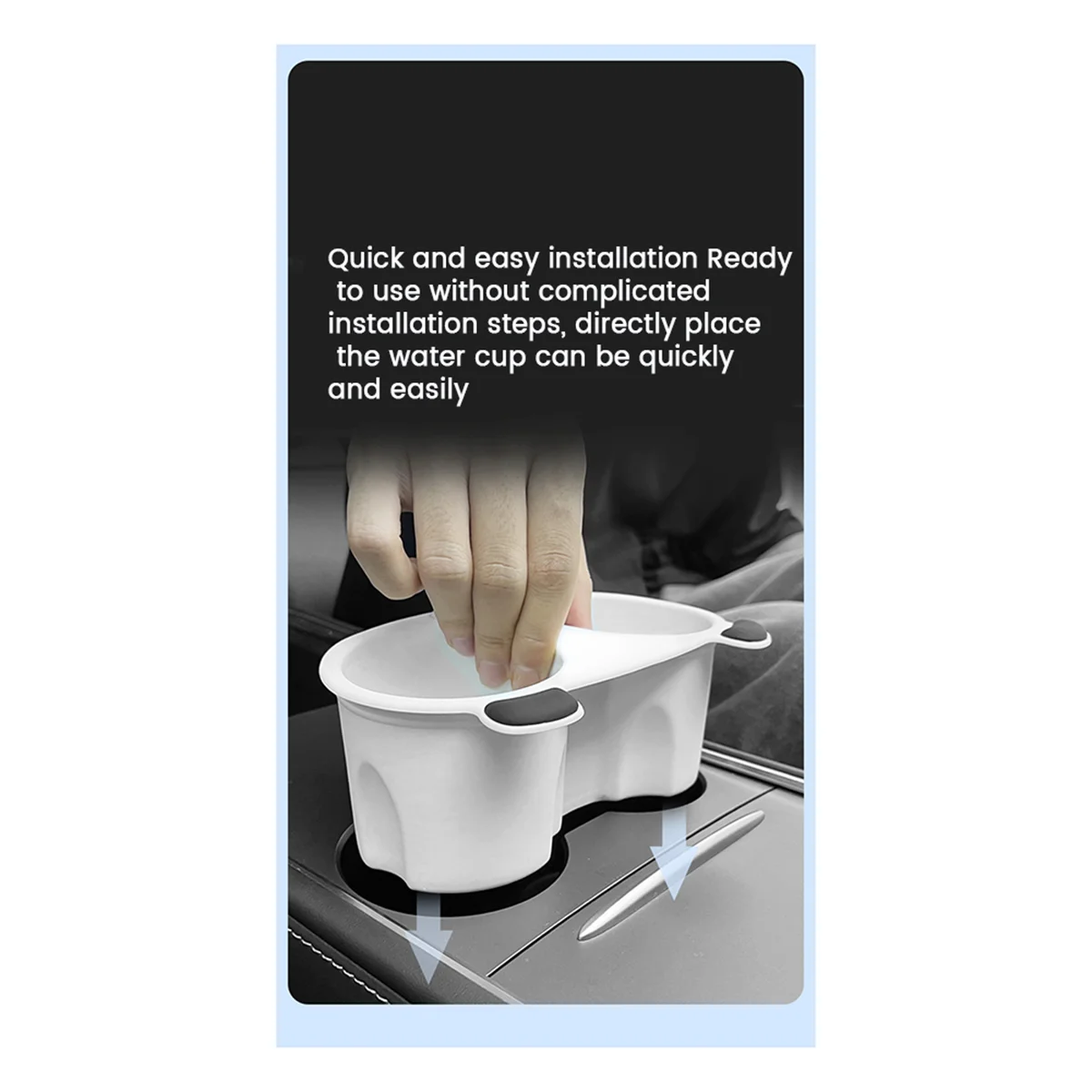 Z0C-hFor Tesla Model 3 Cup Holder Central Control Drinks Holder for Model Y 2023 Panda Pattern Water Cup