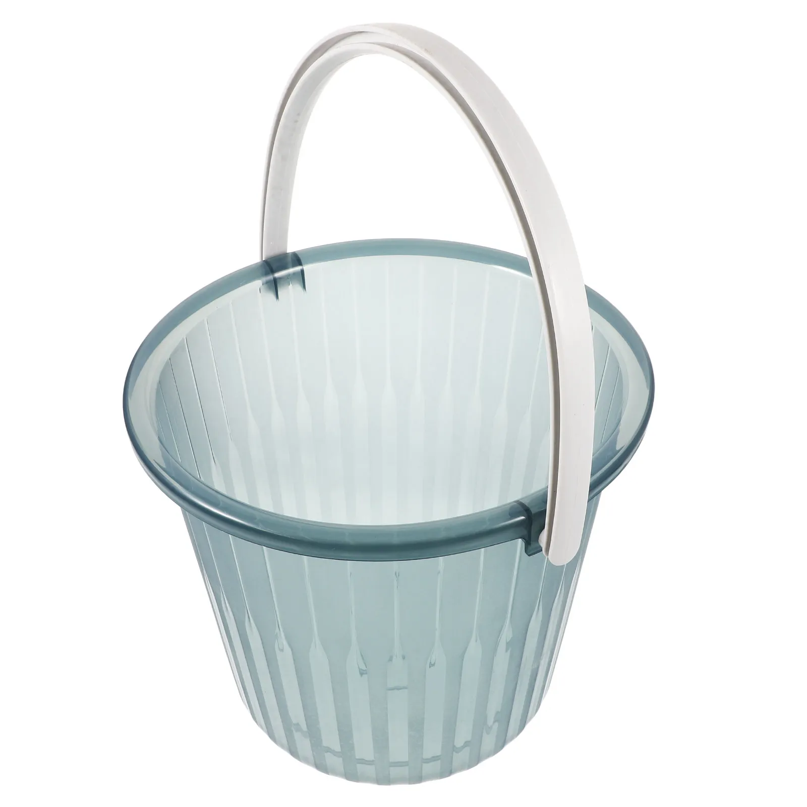 

Прозрачное пластиковое ведро для воды большой вместимости, усиленное, портативное, с ручкой, для уборки и использования в саду