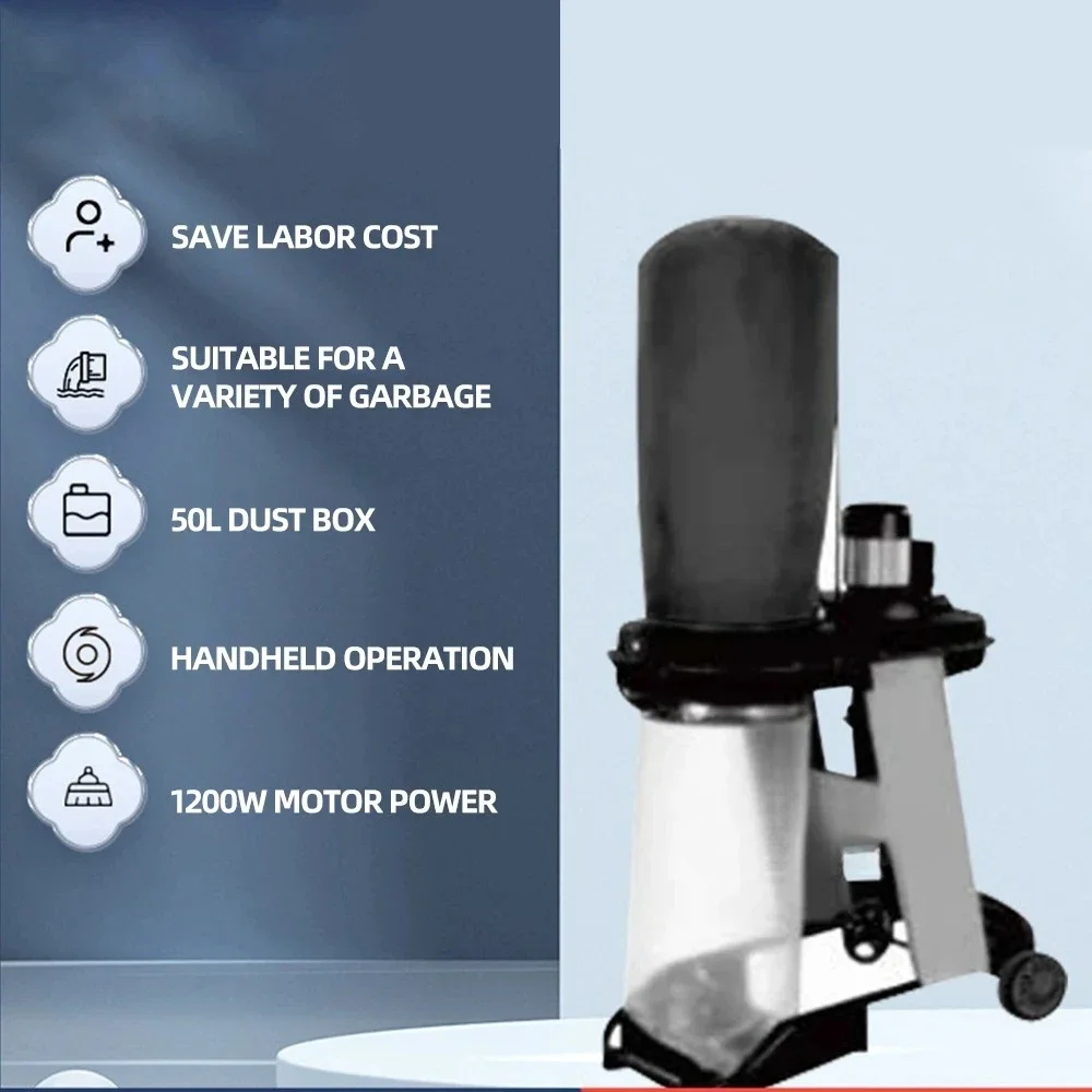 50L Woodworking Electric Vacuum Cleaner 1200W Wood chip metal dust vacuum cleaner High power dust collector 100-240V DWM858X