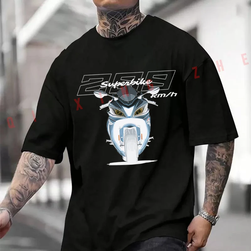 

2026 Shirt Cotton Casual T-shirts Superbke Sport Motorcycle Men's Summer Moto Cycling Sportswear Top Tee