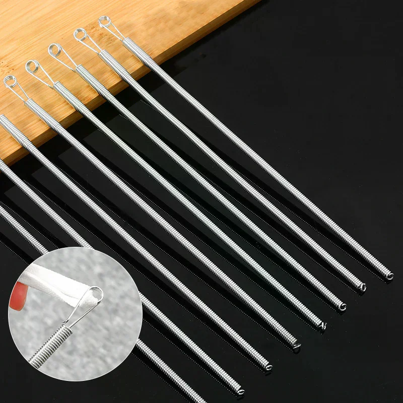 구부릴 수 있는 스프링 드로스트링 클립 바지 후드티 탄성 밴드 레이스 코드 유연한 드로스트링 실 DIY