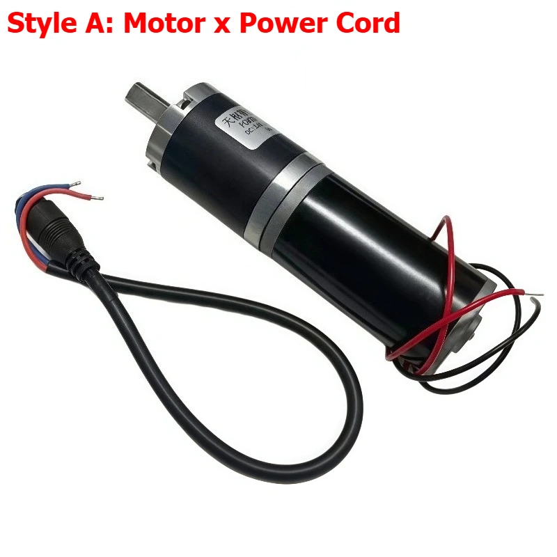 32-31ZY Planetary Reducer Motor 12V/24V Adjustable Speed Low-Noise Motor With Adjustable Power Supply and Power Cord
