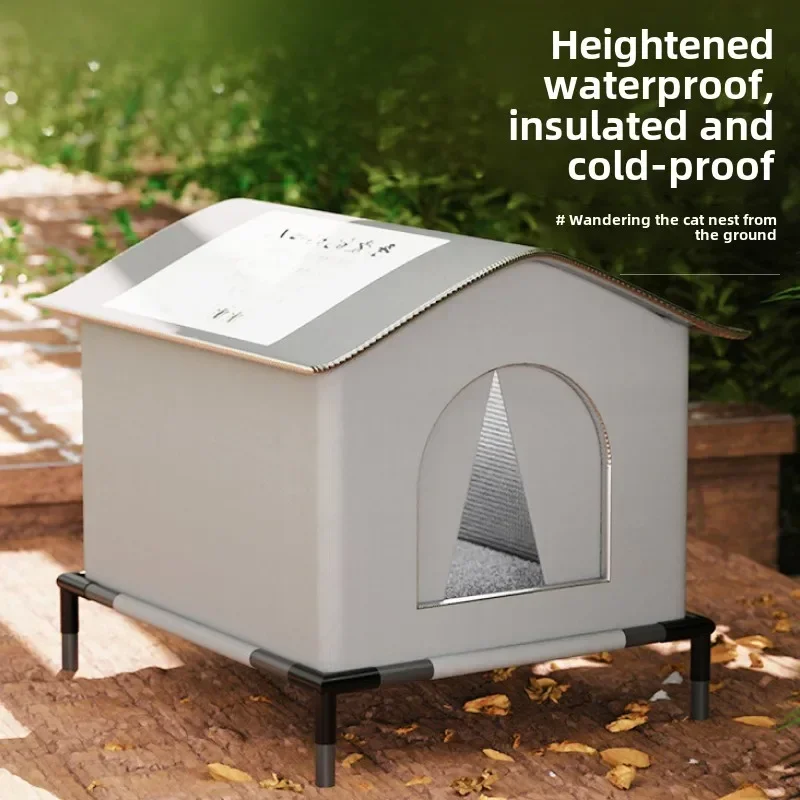 

Warm and Cozy Outdoor Cat Shelter for Cold Weather Extra-Large Outdoor Cat House for Stray Cats in Winter