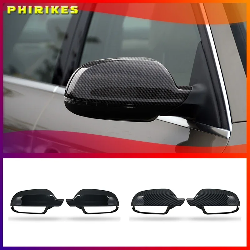 

ABS material Carbon appearance Mirror Cover Rearview Side Mirror Cap S Line For Audi A3 8P A4 A5 B8 2008-2009 B8.5 2011-2016