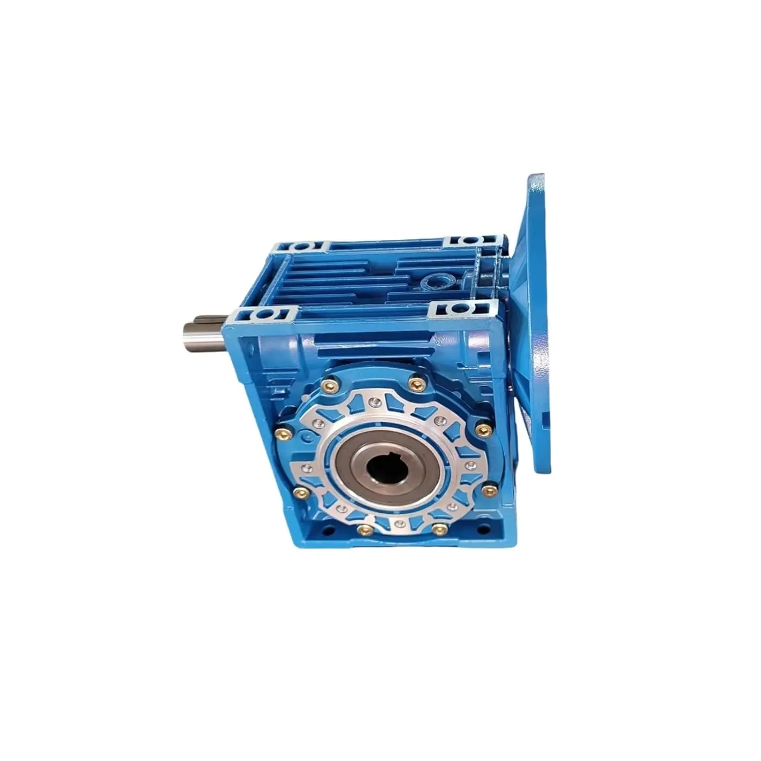 High Torque Worm Gearbox Speed Reducer Nmrv75-Vs Input 19/22/14/24/28Mm Ratio 5:1/100:1 Tin Bronze Worm Gear(Ratio 40 To