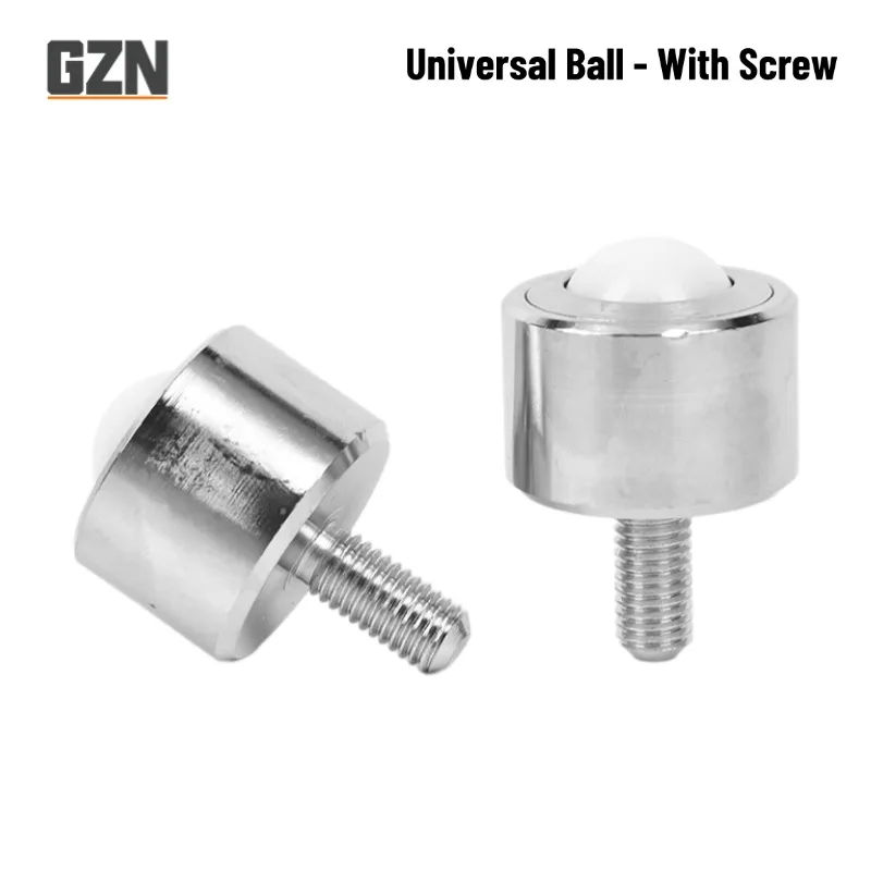 1PCS Heavy Duty Universal Ball KSM-12FL Ball Bearing Nylon Steel Ball Bull Eye Wheel with Screw