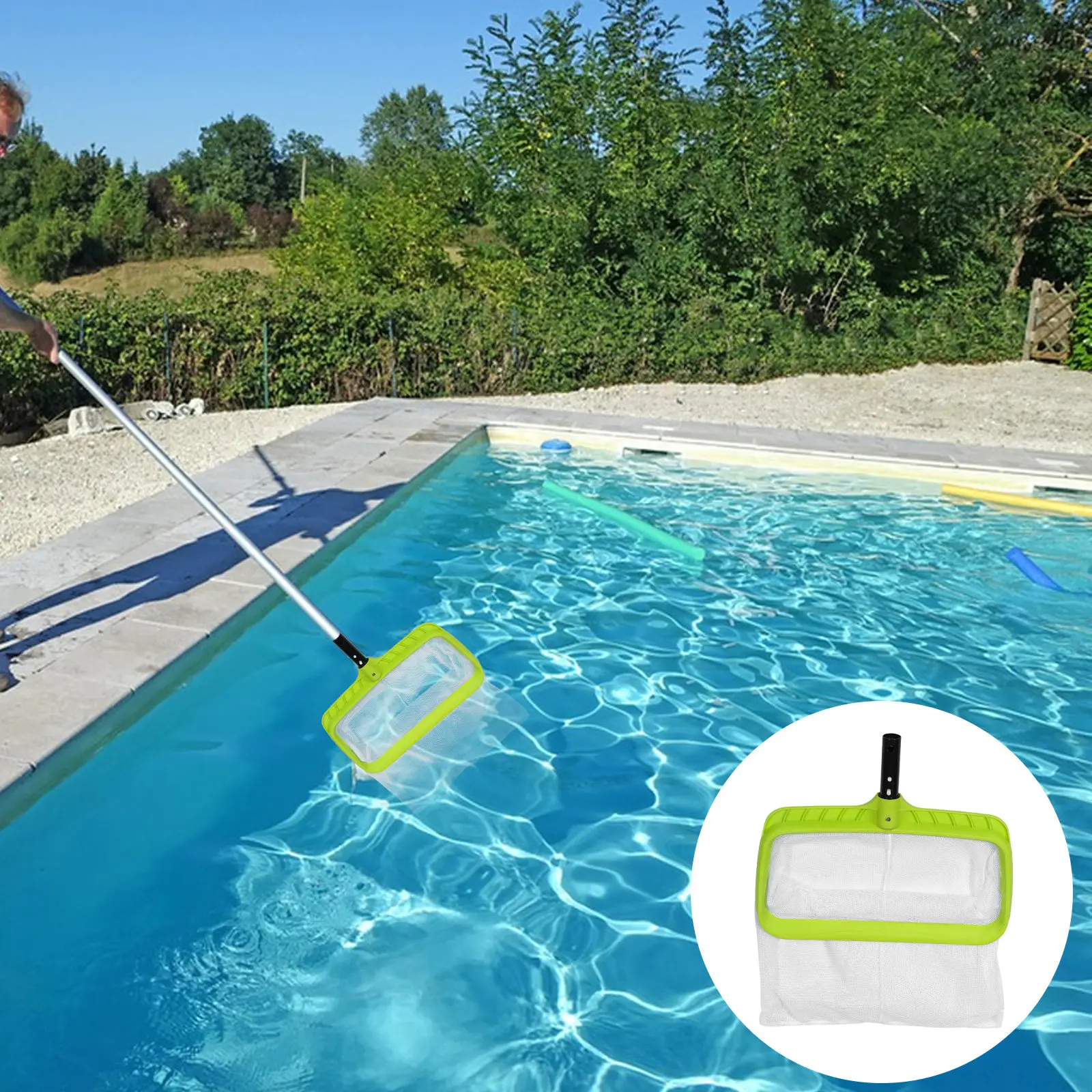 

Сачок для бассейна усиленный, для глубоких вод, с мелкой сеткой, для сбора листьев, инструмент для чистки бассейнов, джакузи, спа, фонтанов
