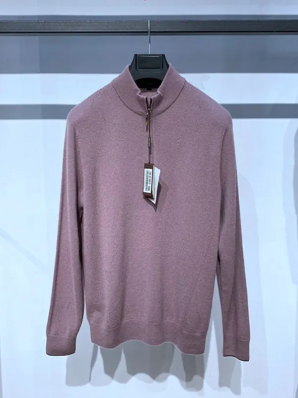 

Men's Camere Sweater Stand Collar f Zip Winter Wear Soft Warm Versatile Commute Sle Regular Fit Long Sve Knitwear