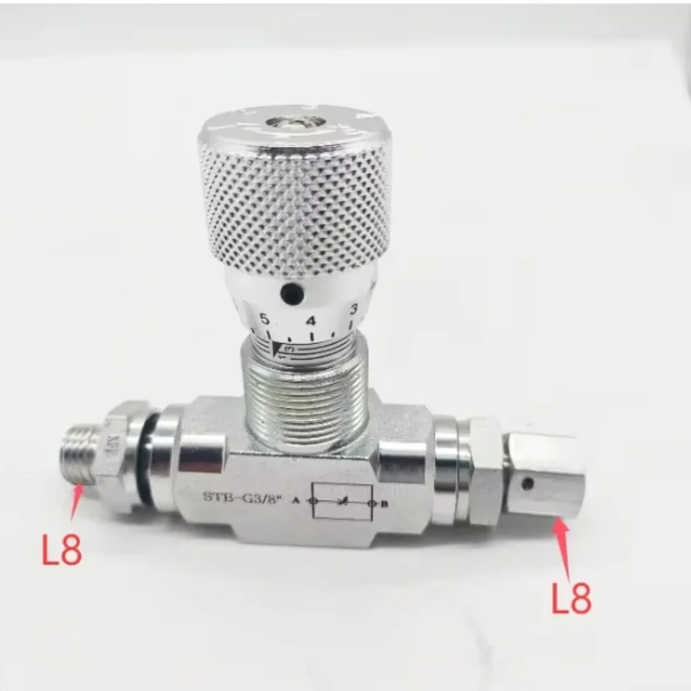 Precision Flow Control Valve Hydraulic Control Valve 08L Connector Throttle Valve 3 8-inch NPT Female For Pneumatic Systems
