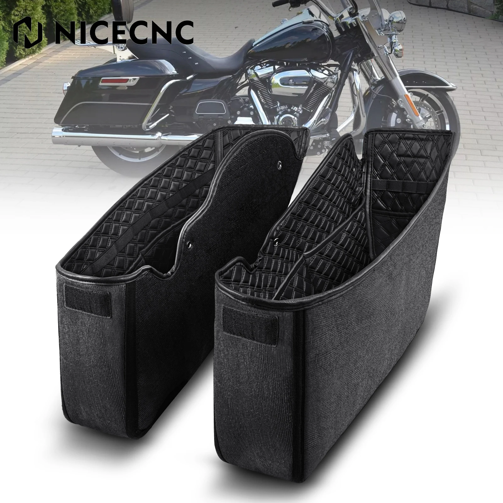 

For Harley Road King FLHR FLHRXS Motorcycle Saddlebag Liners Bags Storage Bag Street Glide FLHX Electra Glide Ultra Road Glide