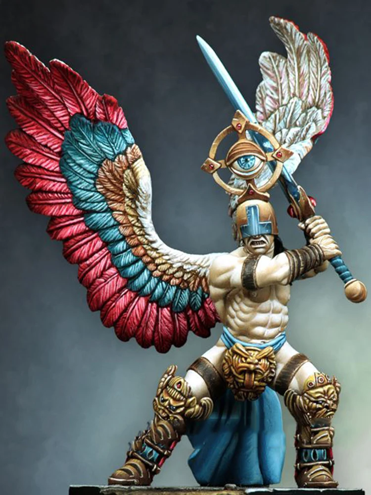 

Unpainted Kit 1/32 54mm Engel Vanguard man Knight 54mm figure Historical Resin kit miniature model