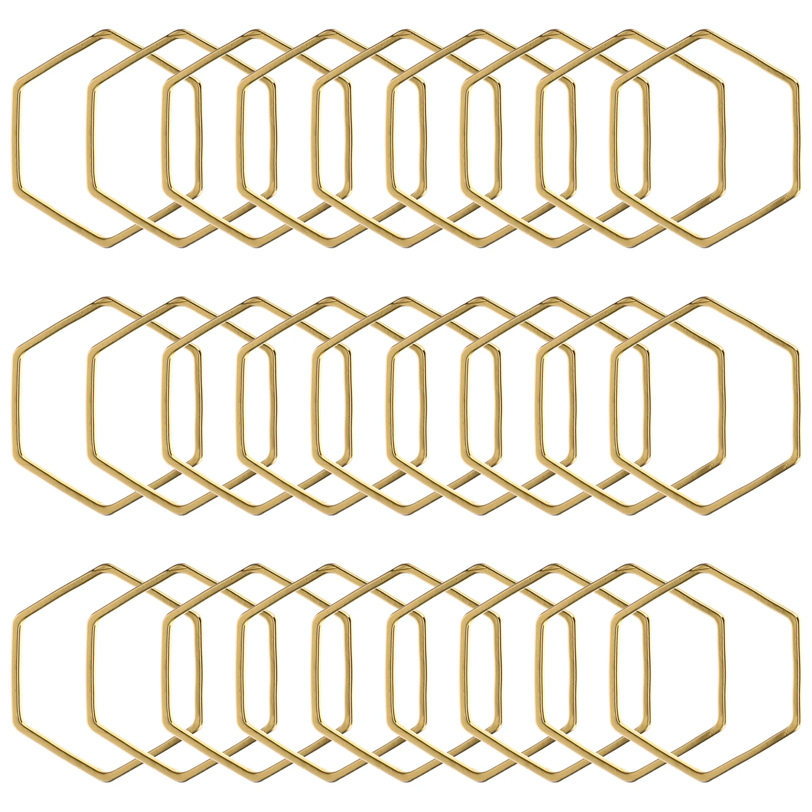 

50Pcs Hexagon Copper Charms DIY Earrings Pendants Hexagonal Jewelry Making Supplies Handmade Findings Bracelets Necklaces