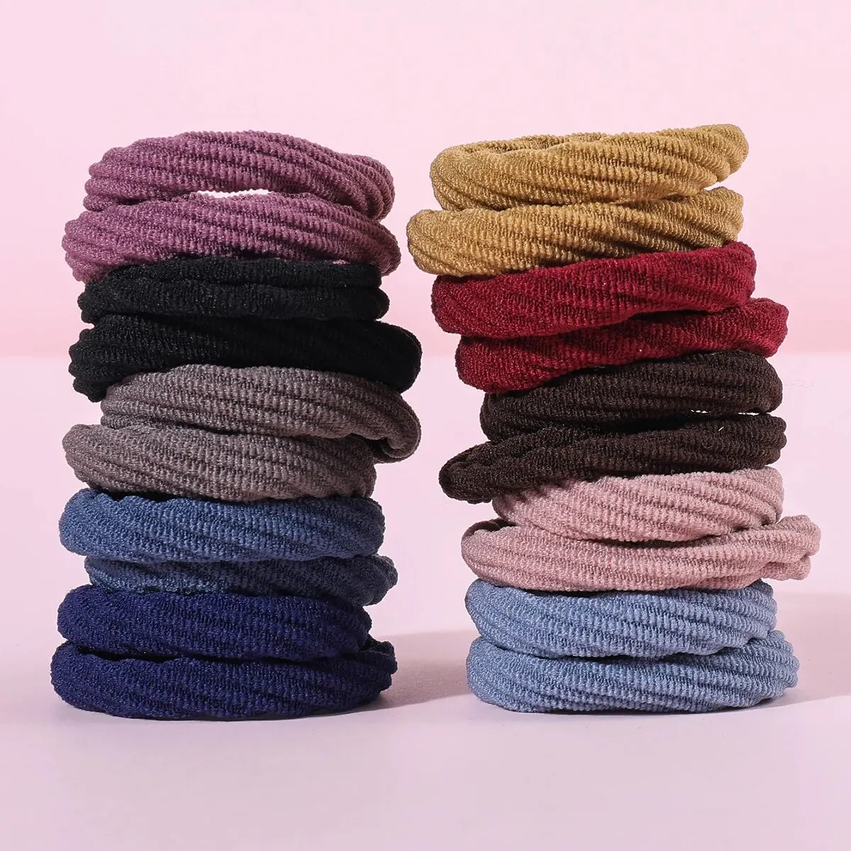 20PCS Women Girls Simple Basic Elastic Hair Bands Ties Scrunchie Ponytail Holder Rubber Bands Fashion Headband Hair Accessories