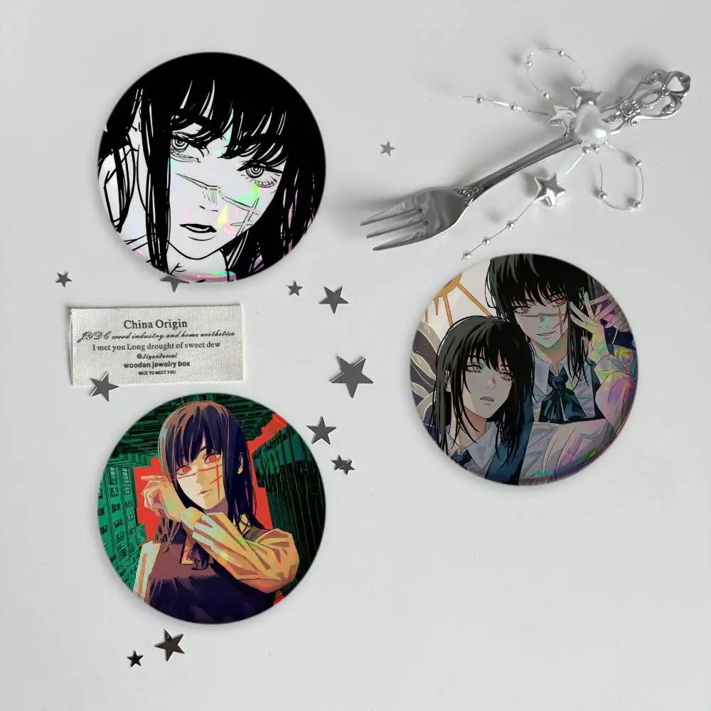 Anime C-Chainsaw M-Man Mitaka Asa Brooches Cartoon Badge Pins Backpack Hat Accessories Friend