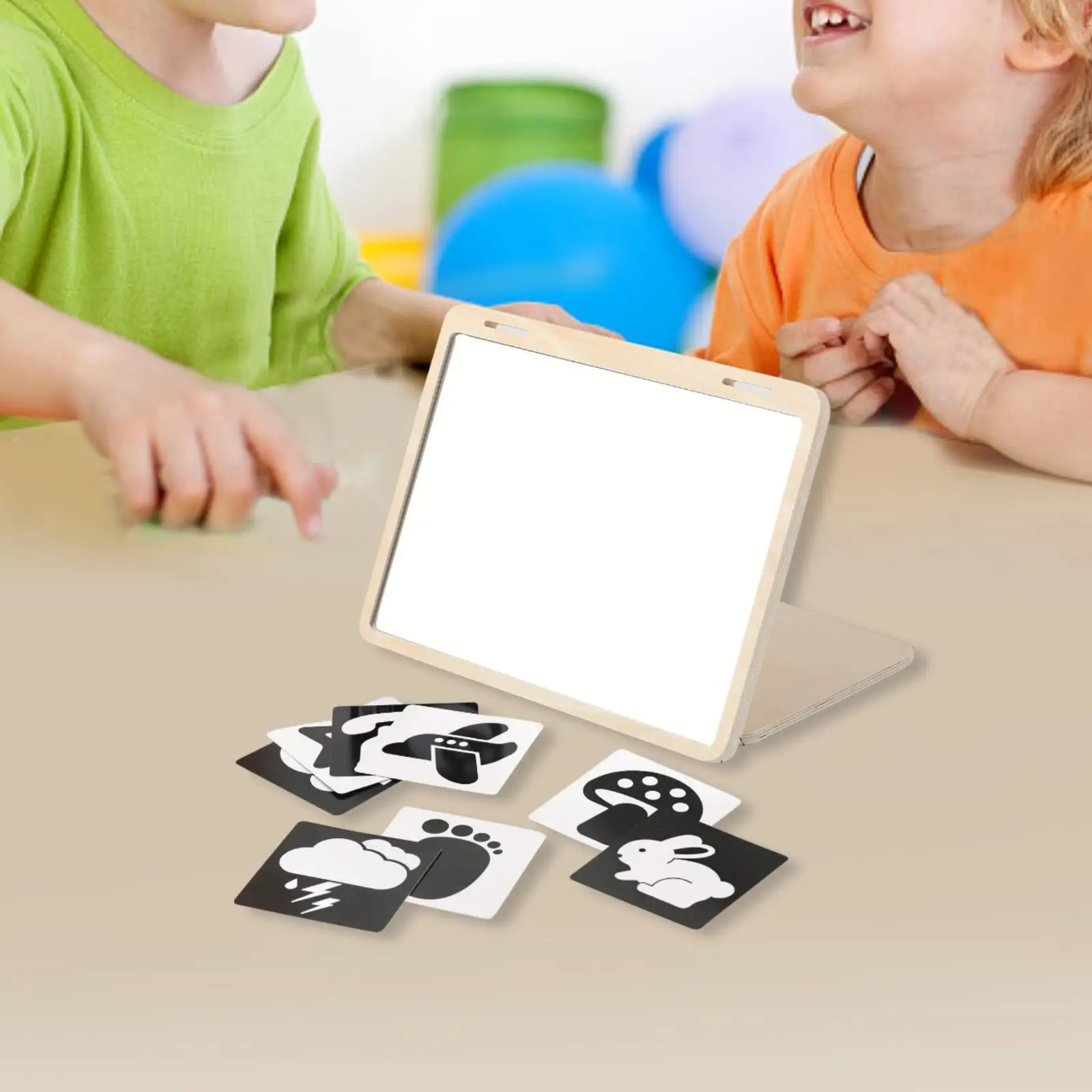 

Newborn Mirror Toy High Contrast Newborn Toy,Fine Motor Skill,Wooden,Sensory Activities Toy Early Educational for Kids Newborn
