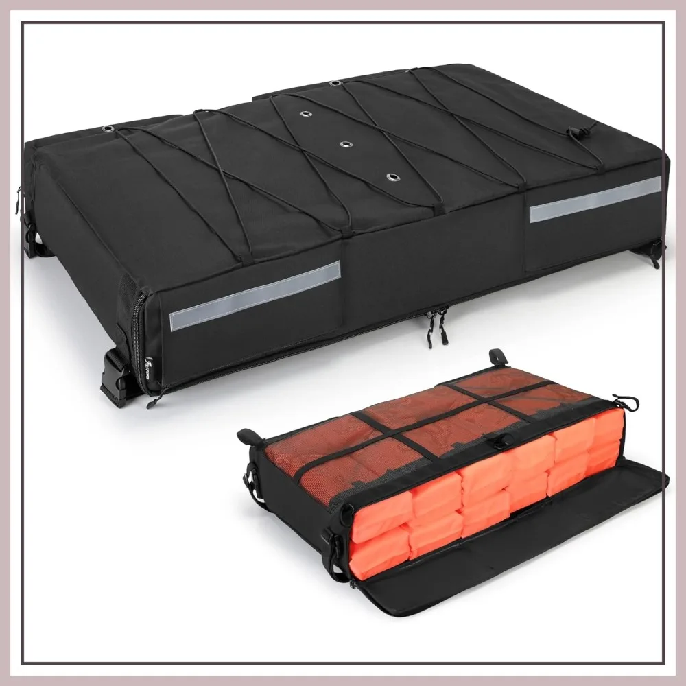 

T-top Storage Bag for Boat Life Jackets, Holds 4/6 Type II, Black (Life Jackets Not Included)