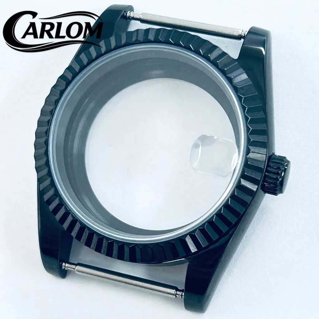 

Корпус часов NH 36 мм/40 мм для NH34 NH35 NH36 NH38 NH39 NH70 NH72 ETA2824 PT5000, водонепроницаемое сапфировое стекло, черный цвет, с указателем даты.