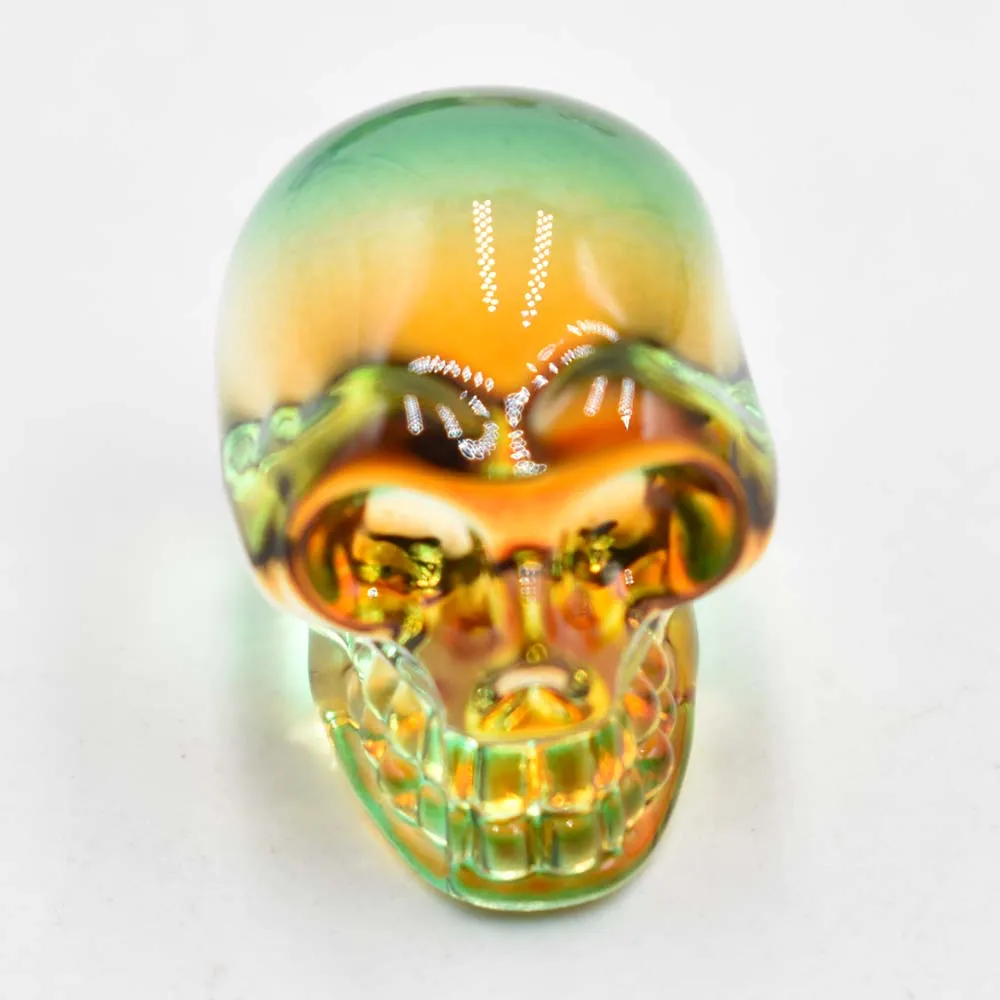 Großhandel 12 Stück/Set, modische, hochwertige Anhänger aus gemischtem Glas in Totenkopf- und Skelettdesign für DIY-Schmuckherstellung, kostenloser Versand. – Detail 20