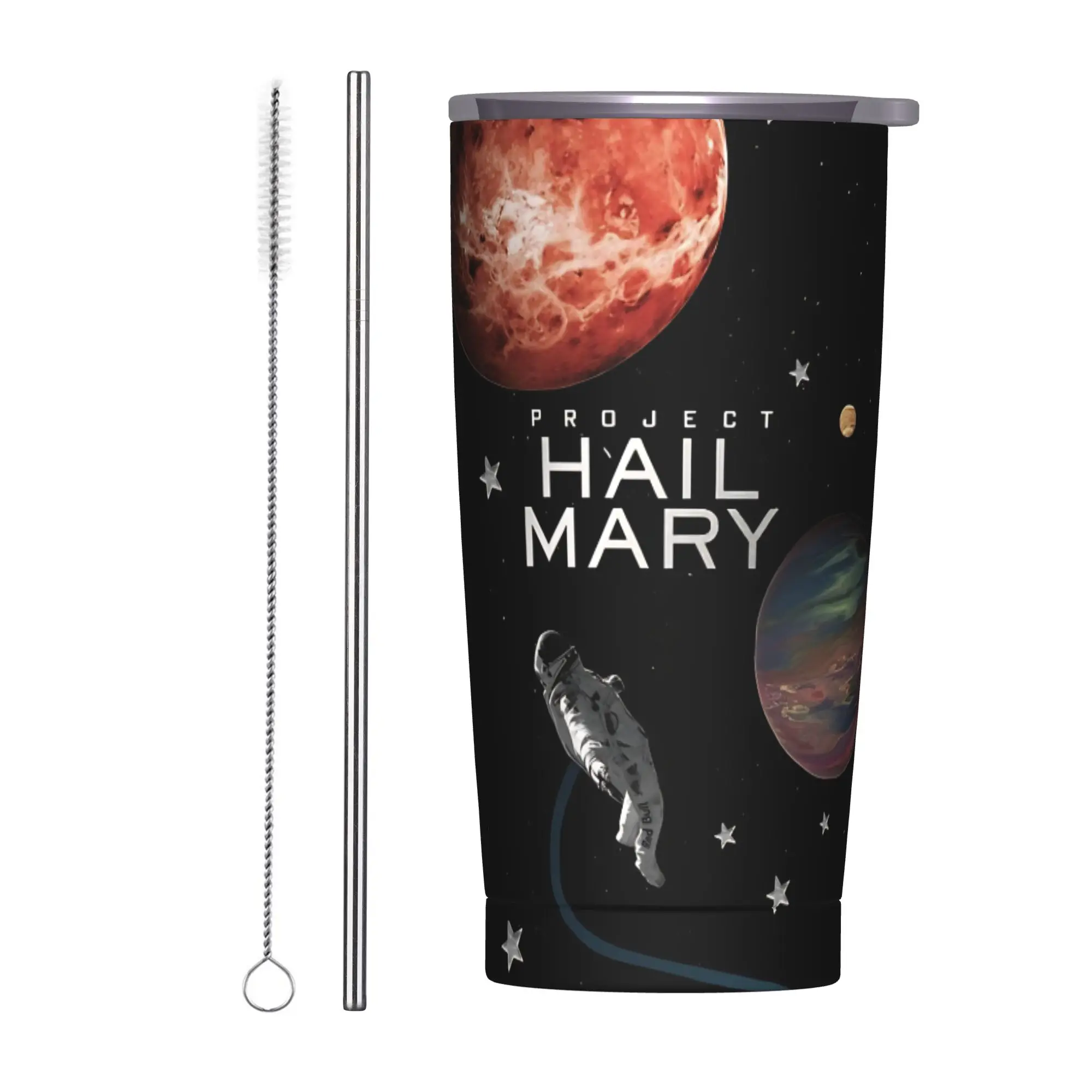 Project Hail Mary Tumbler  Cold Drink Heat Preservation Stainless Steel Thermal Mug Design Car Mugs