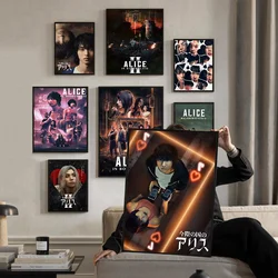 Alice In Borderland Movie Sticky Posters Retro Kraft Paper Sticker DIY Room Bar Cafe Aesthetic Art Wall Painting