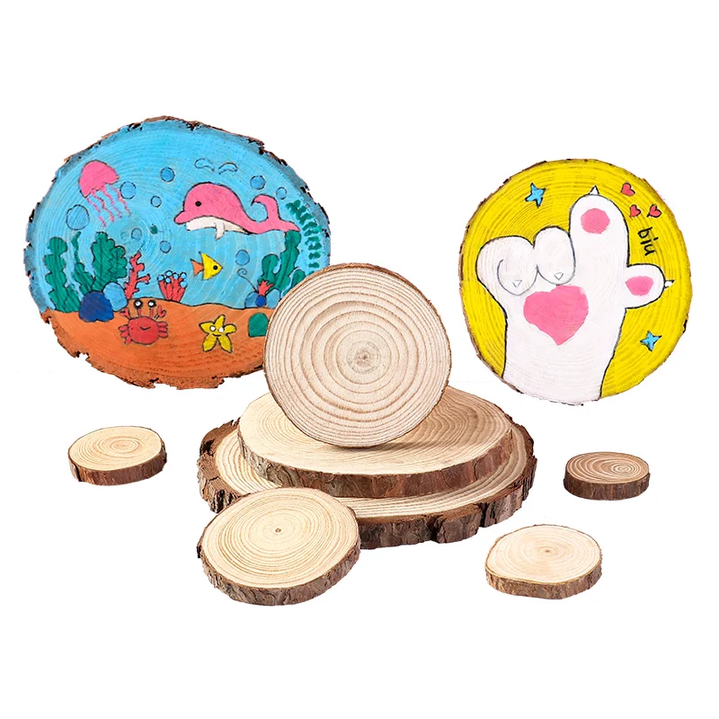 6 ~ 14 سنتيمتر شرائح الخشب الطبيعي شجرة مستديرة خواتم الصنوبر المخاريط للتصوير اكسسوارات تبادل لاطلاق النار استوديو صور الدعائم Crafts بها بنفسك ...