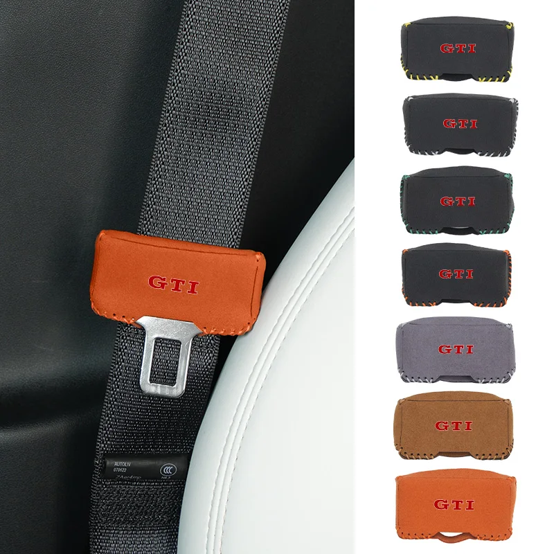 

Car Suede Safety Belt Buckle Protector Cover Interior Accessories For VW GTI Golf 4 6 7 Tiguan Passat B5 CC Jetta MK5 MK6 Polo
