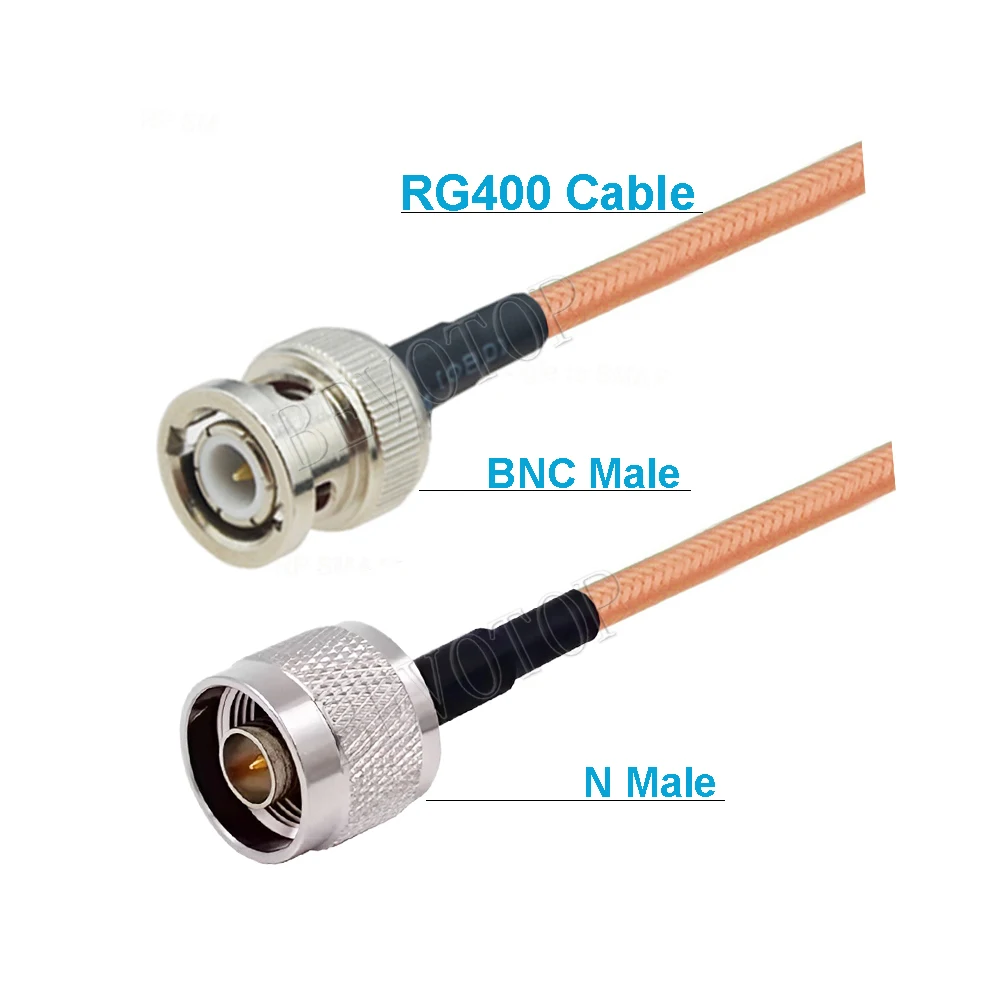 RG400 Coaxkabel Dubbel afgeschermd Krimp UHF PL259 N Type TNC BNC Man Vrouw Connector Verlenging Messing Koper voor snelle levering