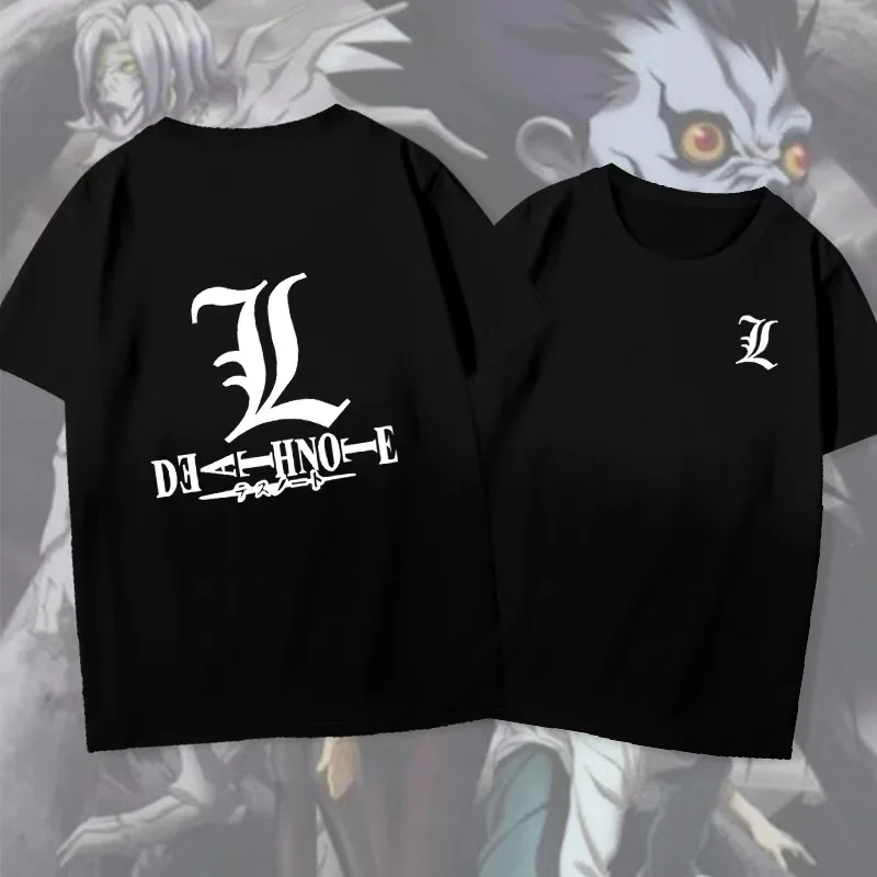 Japanese Anime T-shirt Death Note T Shirt Men Kawaii Cartoon Summer Tops Misa Amane Graphic Tees Harajuku Unisex Pop Y2k Tshirt