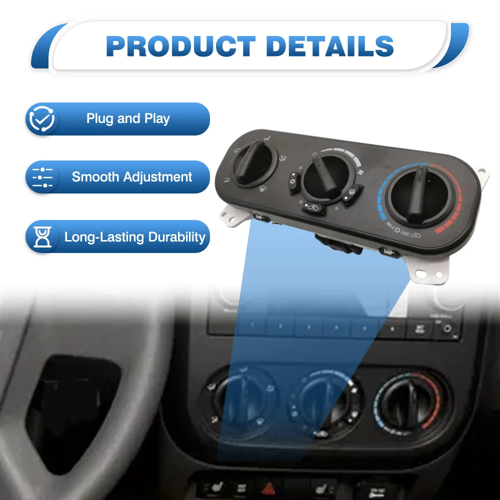 A/C Heater Climate Control Pannel Air Condition Module for Jeep Compass Patriot Dodge Caliber 2007 2008 2009 P55111874AF