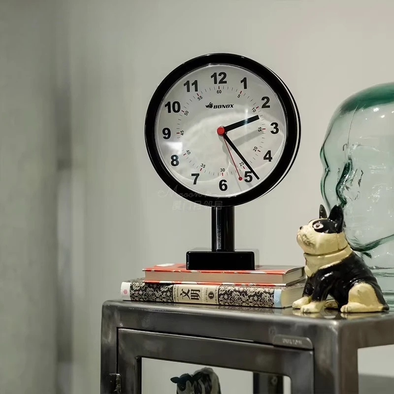 Relojes de pared de doble cara, relojes de pared redondos de Metal Retro para sala de estar, dormitorio, decoración avanzada y bonita para el hogar, Relojes De Pared ZY40BGZ