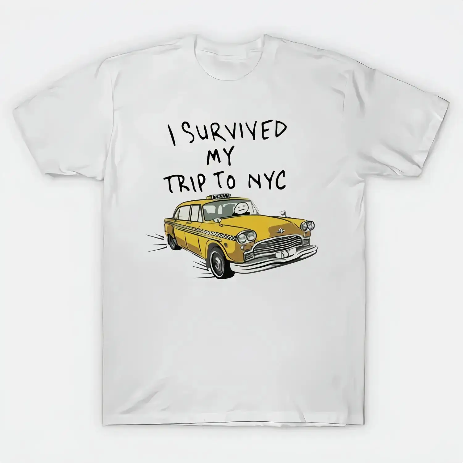 Tom I Survived My Trip To NYC Cotton T-shirt Size S-4X Casual
