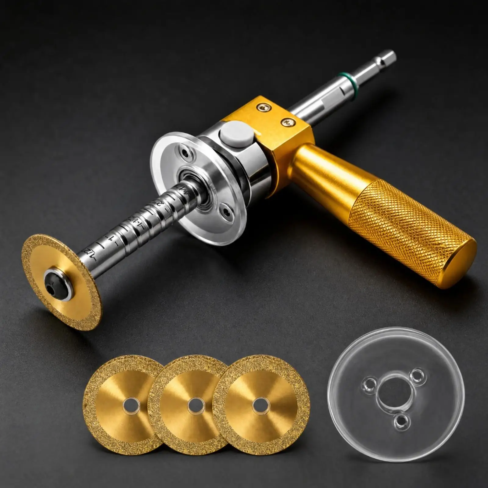 PVC Pipe Inner Wall Trimmer Cutter with Aluminum Shaft Hand Grip Diamond Disc for Plumbing Repair Narrow Access
