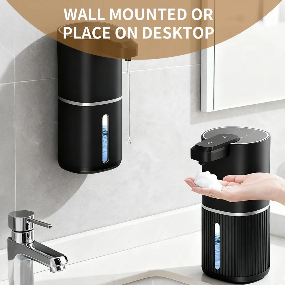

380ML Automatic Soap Dispenser Waterproof IPX5 Touchless Soap Dispenser Type C Rechargeable Wall Mount Hand Dish Auto Dispenser