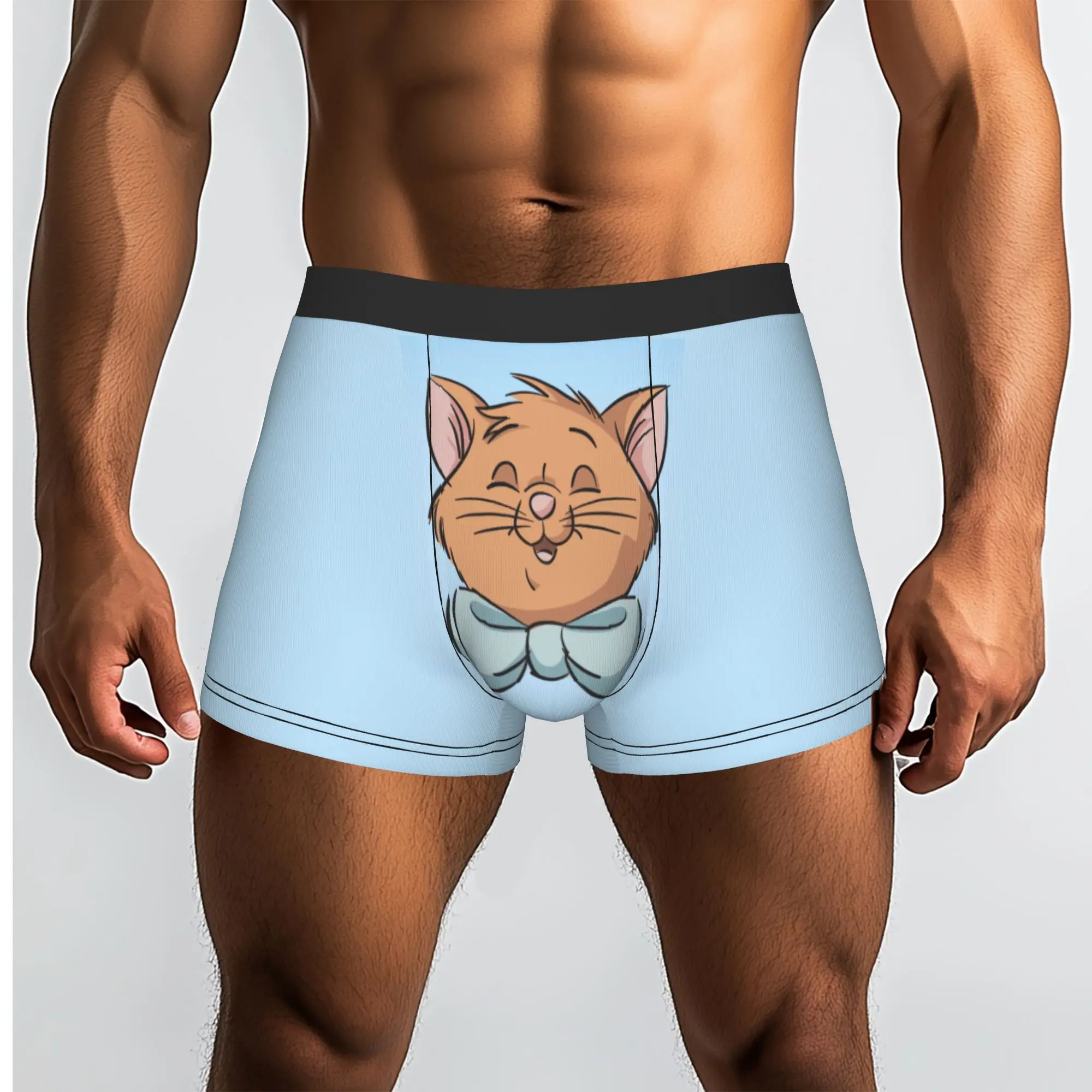 Custom M-Marie Cat Cartoon Boxer Shorts For Men 3D Printed Cat Manga Underwear Panties Briefs Breathable Underpants