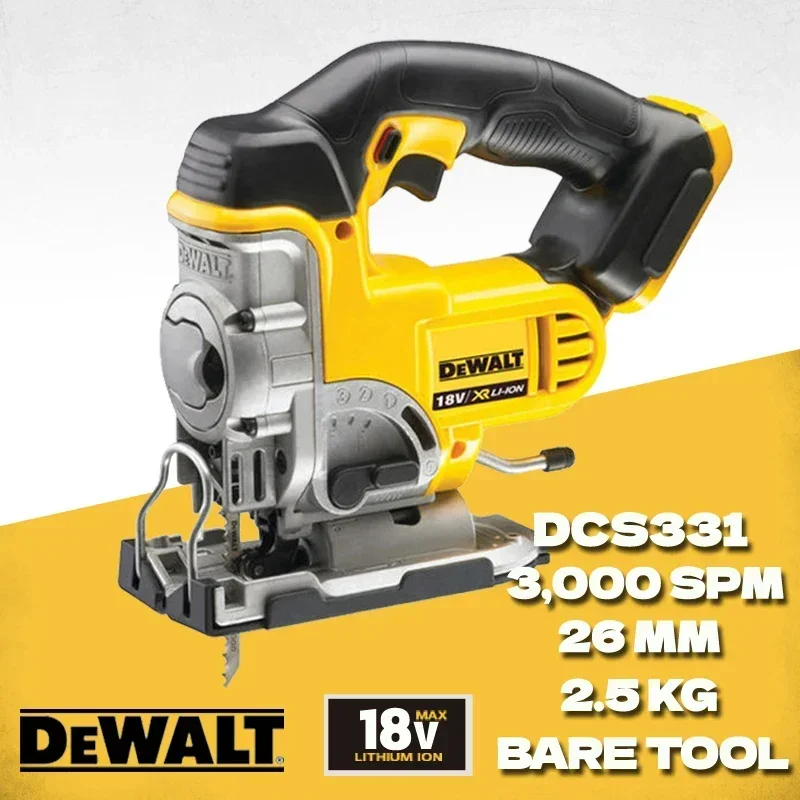 DEWALT DCS331 Cordless Jig Saw 18V/20V MAX Rechargeable Wood Electric Scroll Saws Power Tool 3000SPM Linear Curve Cutting Saws