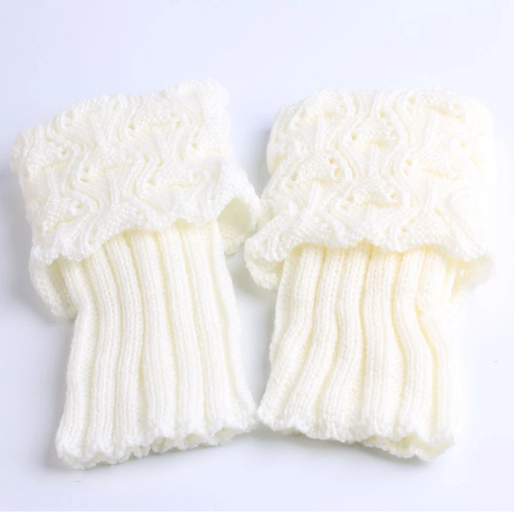 Frío aconchegante inverno manguito elástico acrílico confortável manguito elástico perfeito elegante padrão de crochê ajuste confortável