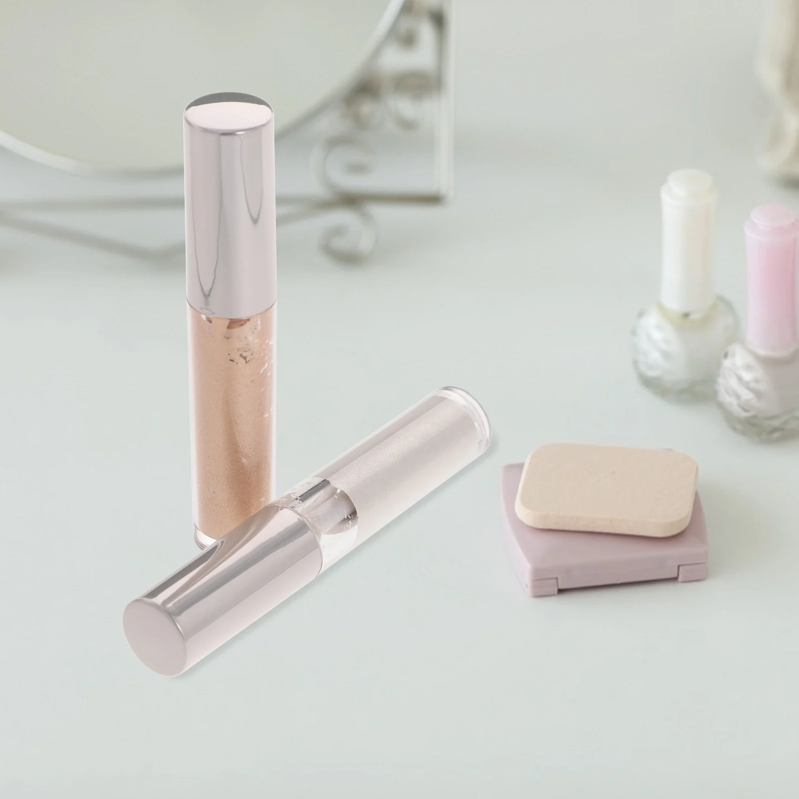 2 Stück Glitzer-Lidschatten, flüssiger Textmarker, glatter Fluss, Filzspitze, präzise Anwendung, perfektes mischbares Augen-Make-up für Cosplay