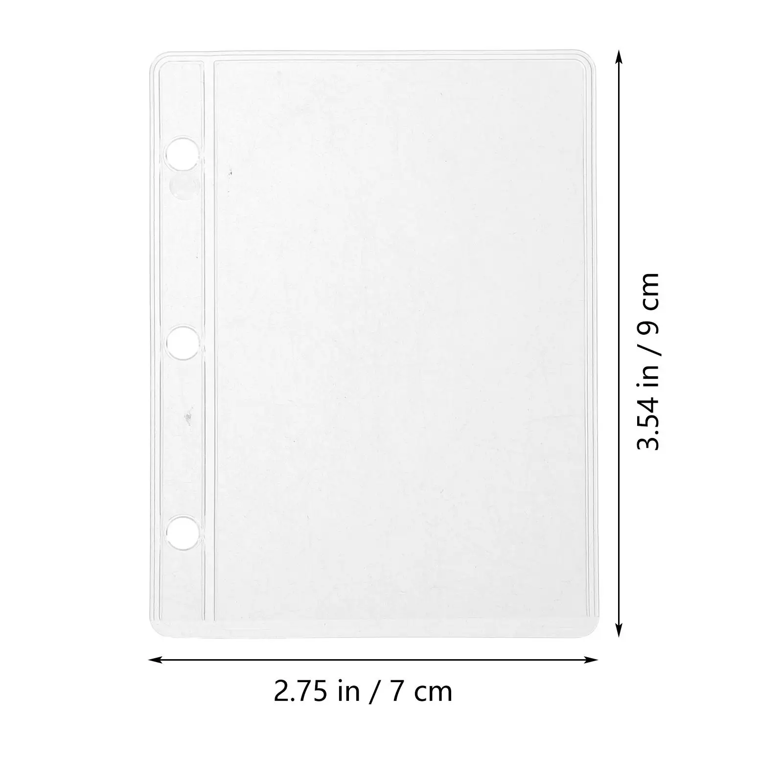 10 Pcs Binder Substitute Paper PVC Transparent Pocket 3 Hole Loose Leaf Mini Insert Book Envelope Storage Office Travel