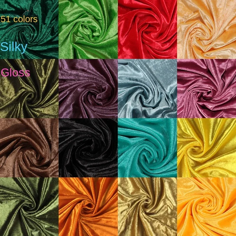 Thickened Velvet Fabric Wedding Stage Background Decoration Curtains Tablecloths Clothing DIY Fashion Sewing Cloth By The Meter