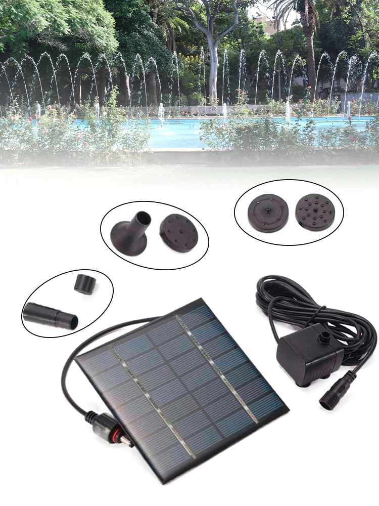 1PC Solar Fountain Pump Kit With Individual Solar Panels For Bird Bath Outdoor Pond Courtyard Garden And Fish Tank