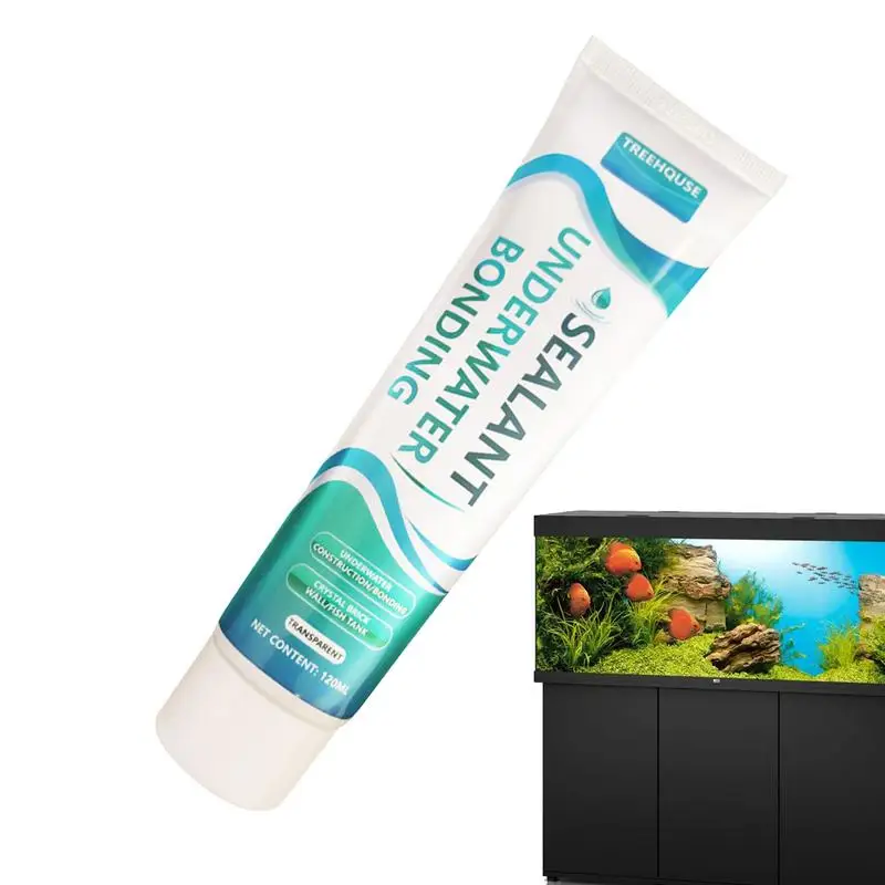 

Waterproof Aquarium Sealant 120ml Transparent Underwater Glue Installing Decorative Item Sealant Quick Drying Glue Safe For Fish