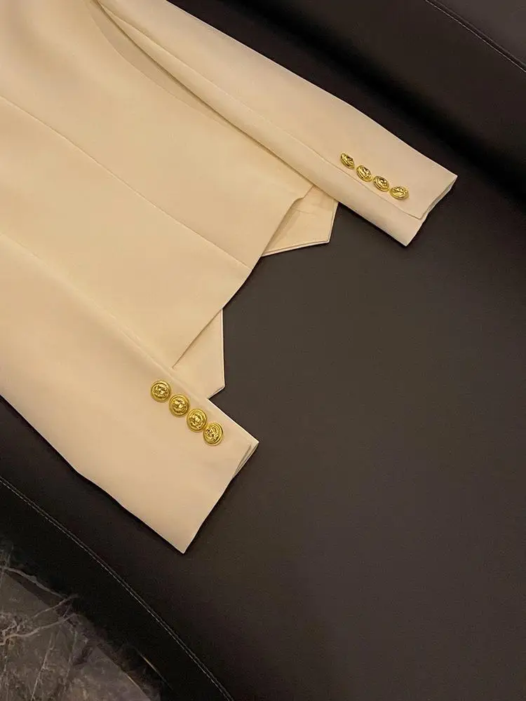 

Классический женский костюм для похудения Jaet Winter 2025 Faionable Commute Sle Long Sve с двойной пуговицей, чистый цвет D9986