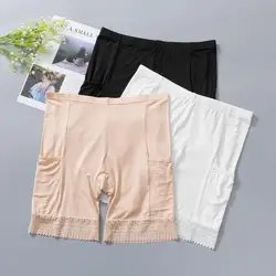 2019 Safety Shorts Pant size Safety Pants boxer Short Under Skirt With Pockets Safety Shorts Under Skirt Thigh Chafing Lace