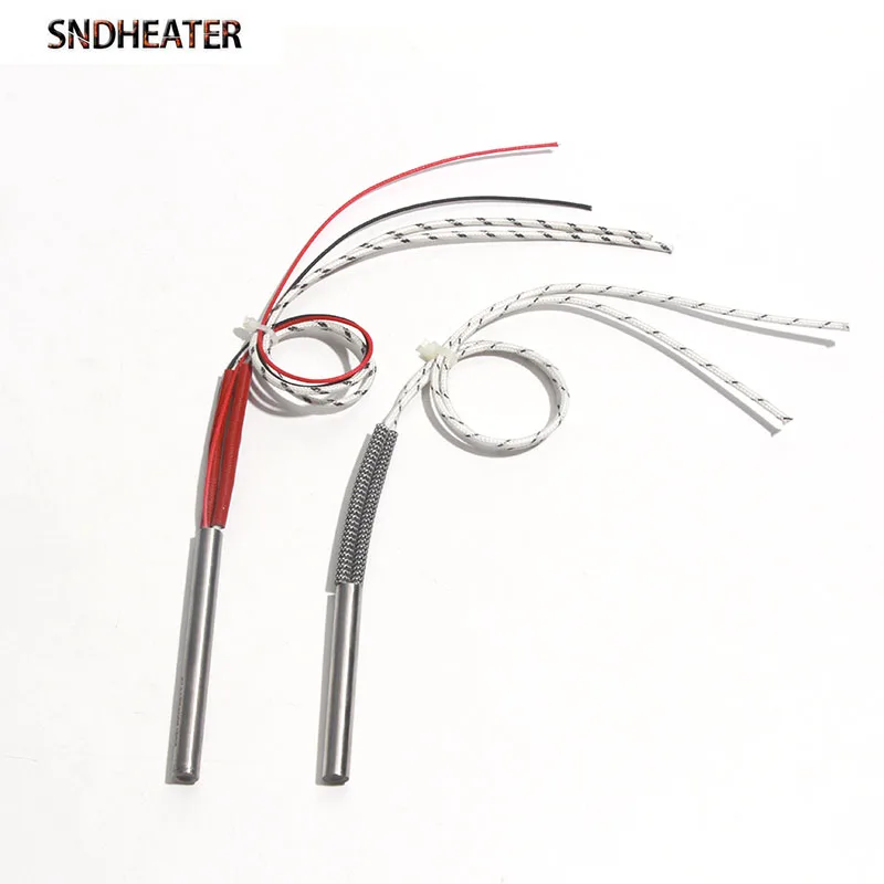 SNDHEATER 5 шт. картриджный нагреватель с K термопарой 6x200-400 мм 304SS нагревательная трубка с одной головкой-Вт в пластмассовой промышленности