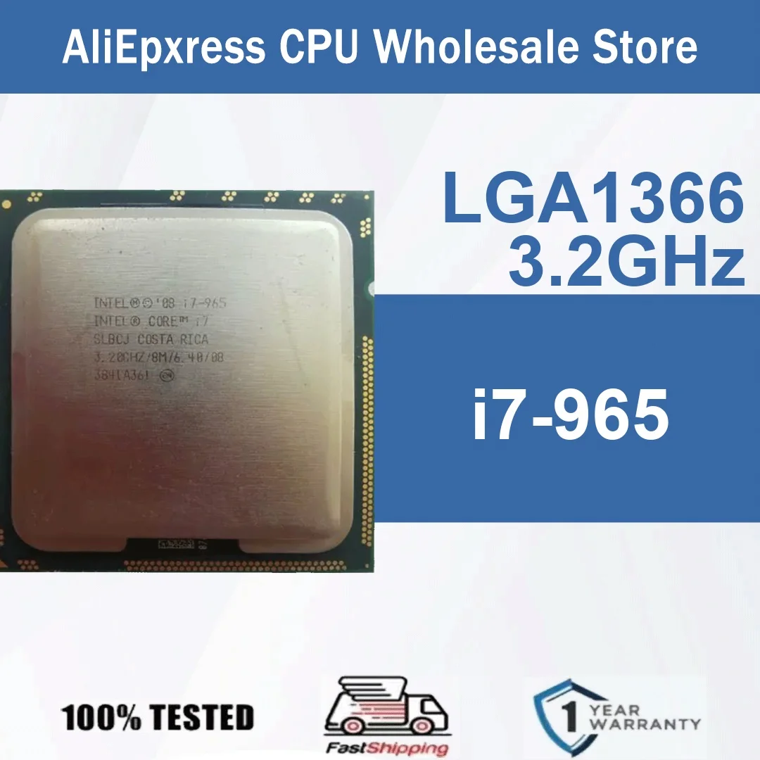 Intel Core i7-965 4 Núcleos 8 Threads 3.2GHz 130W 8MB Cache 45nm Nehalem DDR3-800/1066/1333 MHz SLBED LGA 1366
