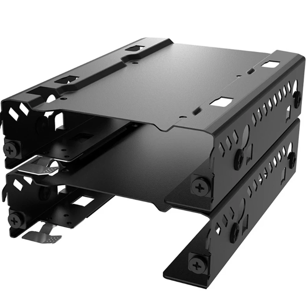 N89R Phanteks Confezione da 2 adattatori per staffa di montaggio per disco rigido HDD impilabili da 3,5 / 2,5 pollici Duo