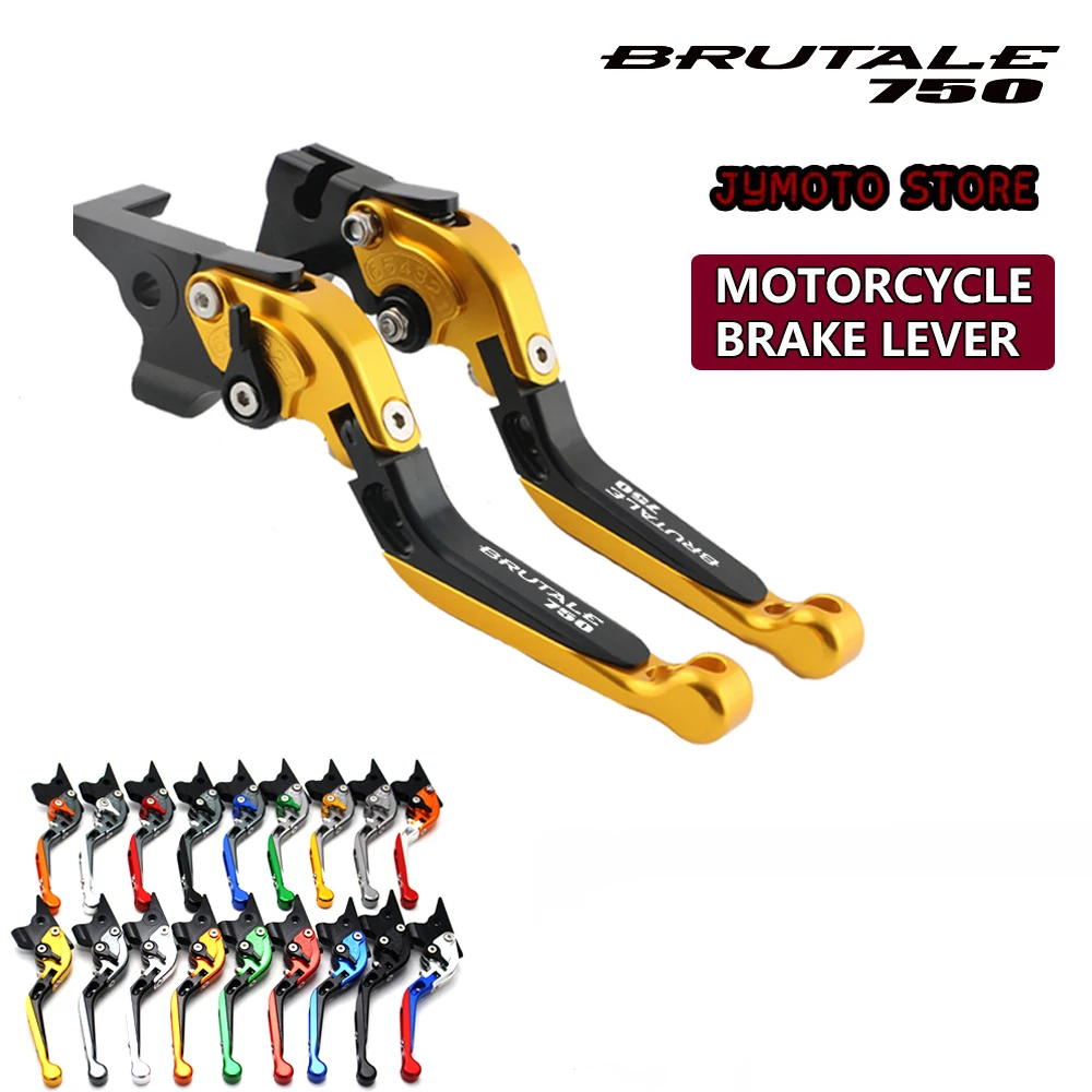 

Motorcycle Accessories Adjustable Clutch Brake Lever Brutale 750 2001-2005 Brutale 1078 RR 910 Folding Short Brake Handle Levers